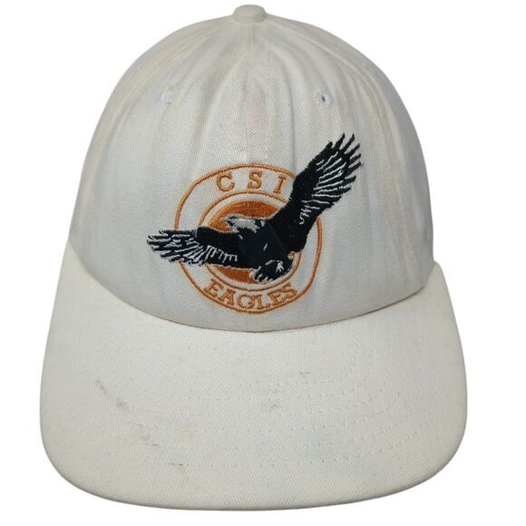 CSI Eagles Strapback Hat Tan One Size Embroidered 6 Panel Colorado Cap - Picture 1 of 8